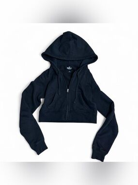 Y2K Hollister black cropped zip up sweater 🎀